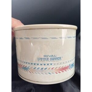 Rival Little Dipper Mini Crock Pot Southwest Design Stonewear 3204 VTG Working